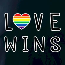 Love wins nápis