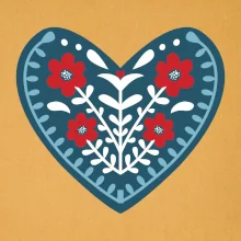 Folklor - srdce modré plné