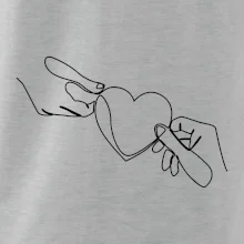 Dvě ruce a srdce jedním tahem