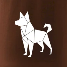 Origami pes z boku