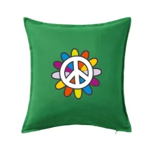 Peace symbol s kreslenou květinou