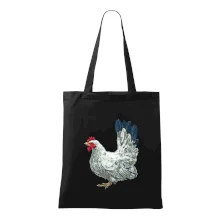 Slepice kreslená bílá