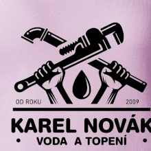 Instalatér - Překřížené klíče vlastní nápis