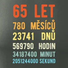 Narozeniny 65 přepočet času