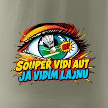Badminton soupeř vidí aut já lajnu