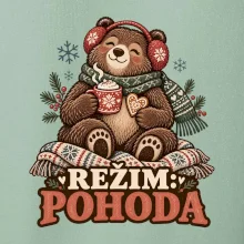 Rodinná vánoční trička - Režim pohoda zimní medvědice máma