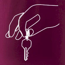 Klíče a ruka jedním tahem