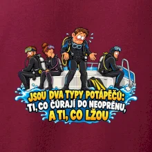 Dva typy potápěčů v neoprenu