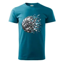 Kovový basketbalový míč s elektrickými střepy