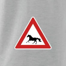 Dopravní značka - Pozor kůň běžící