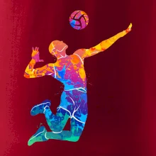 Volejbalista splash s míčem