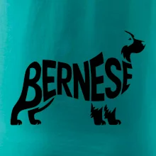 Bernese Mountain Dog nápis v těle