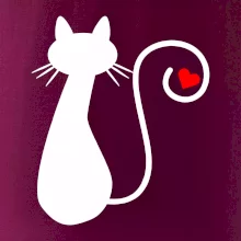 Zamilovaná kočka ocásek