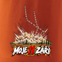 Liblice B pád vysílačů moje 11 září komiksový motiv
