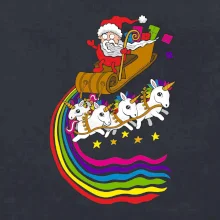 Santa a jednorožci (Pecka design)