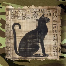 Egyptské hieroglyfy kočka