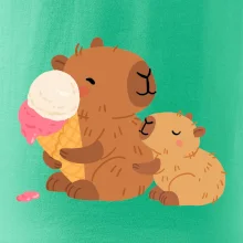 Kapybara se zmrzlinou