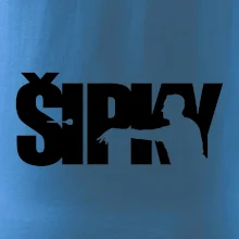 Šipky - nápis se šipkařem
