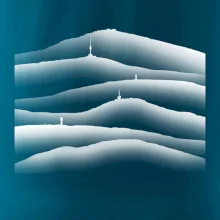 Stínované siluety Českých hor