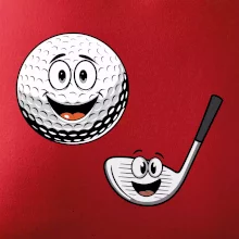 Parové triko - Golfová hůl a míček