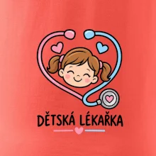 Dětská lékařka - holčička v srdci ze stetoskopu