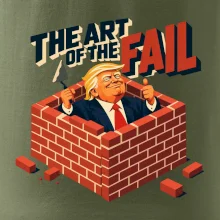 Donald Trump zazděný ve vlastní zdi