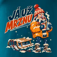 Rodinná vánoční trička - Já už mrznu táta sáňkování