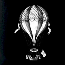 Horkovzdušný balón  kreslený