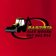 Bagrista v kruhu - vlastní nápis