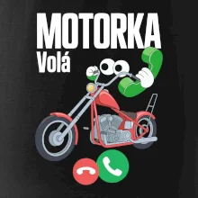 Karikatura motorka chopper volá