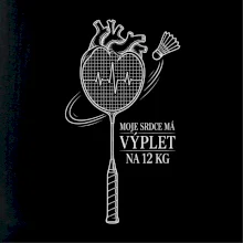 Badminton srdce s výpletem