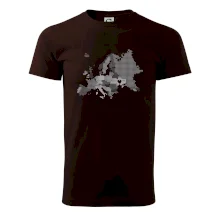 Mapa Evropy - srdce v Ukrajině