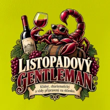 Listopadový gentleman se sklenkou červeného vína