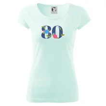 Květinové číslo kreslené - 80