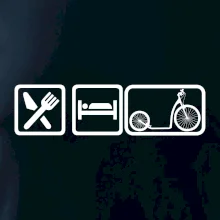 Eat sleep koloběžka velké a malé kolo