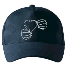 Ruka držící srdce  jedním tahem