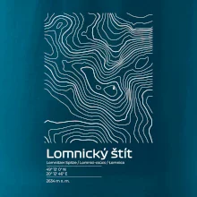 Lomnický štít - vrstevnice v obdélníku