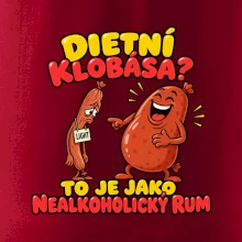 Dietní klobása jako nealkoholický rum