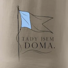 Tady jsem doma potápěčská vlajka Alfa s modrým polem