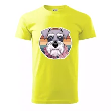 Knírač - fenka a květiny