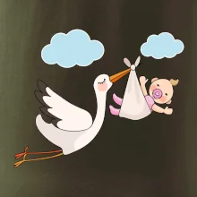 Čáp čekáme miminko - holka