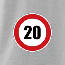 Dopravní značka - omezení rychlosti 20