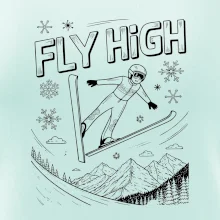 Černobílý skokan fly high