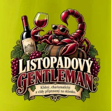 Listopadový gentleman se sklenkou červeného vína