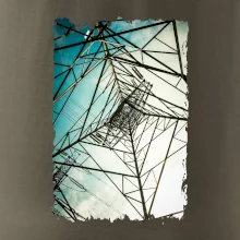 Barevné nebe - stožáry vysokého napětí