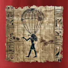 Egyptské hieroglyfy parašutista