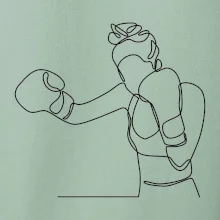 Žena boxerka jedním tahem