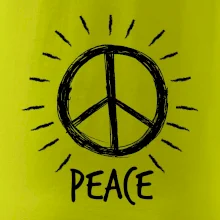 Peace symbol černobílý
