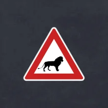 Dopravní značka - Pozor lev