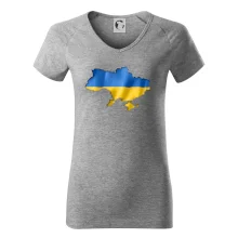 Ukrajina vlajka mapa